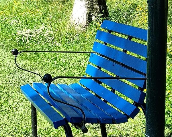 Det finns gott om sittplatser i parken