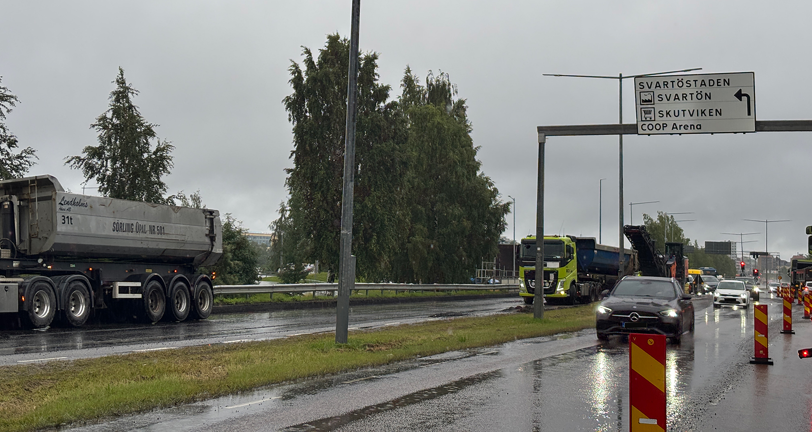 Nu lättar trafiktrycket längs Bodenvägen.
