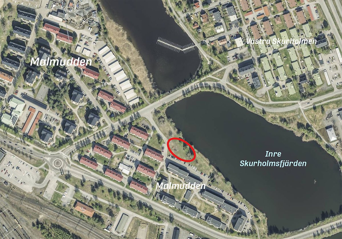 Karta som visar var den nya Hertsökolan byggs