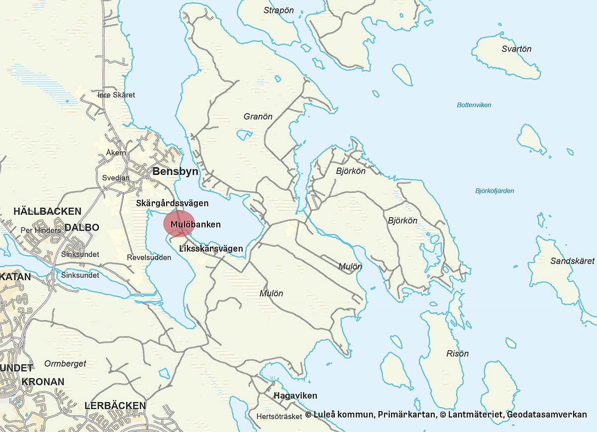 Karta som visar var den nya Hertsökolan byggs